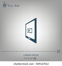 Video on mobile devices. EPS10 vector illustration