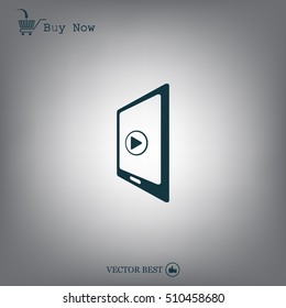 Video on mobile devices. EPS10 vector illustration