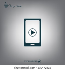 Video on mobile devices. EPS10 vector illustration
