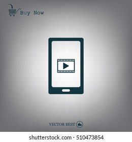 Video on mobile devices. EPS10 vector illustration