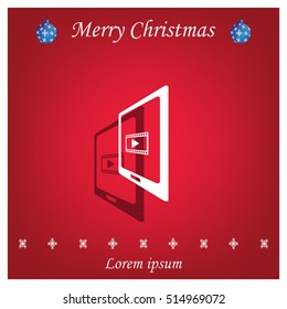 Video on mobile devices. EPS10 vector illustration