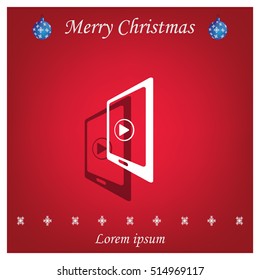 Video on mobile devices. EPS10 vector illustration