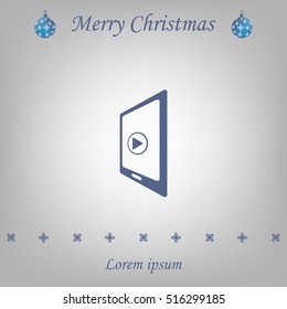 Video on mobile devices. EPS10 vector illustration