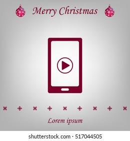 Video on mobile devices. EPS10 vector illustration