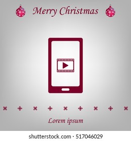 Video on mobile devices. EPS10 vector illustration