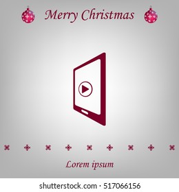 Video on mobile devices. EPS10 vector illustration