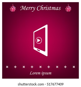 Video on mobile devices. EPS10 vector illustration
