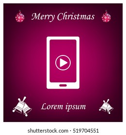 Video on mobile devices. EPS10 vector illustration