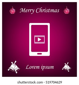 Video on mobile devices. EPS10 vector illustration