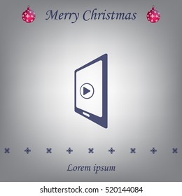 Video on mobile devices. EPS10 vector illustration
