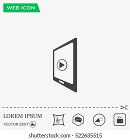 Video on mobile devices. EPS10 vector illustration