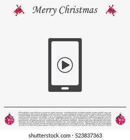 Video on mobile devices. EPS10 vector illustration