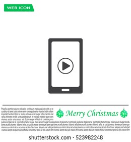 Video on mobile devices. EPS10 vector illustration