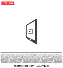 Video on mobile devices. EPS10 vector illustration