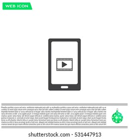 Video on mobile devices. EPS10 vector illustration