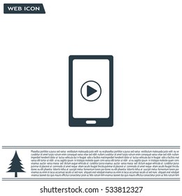 Video on mobile devices. EPS10 vector illustration