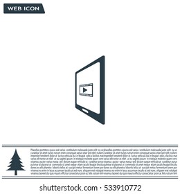 Video on mobile devices. EPS10 vector illustration