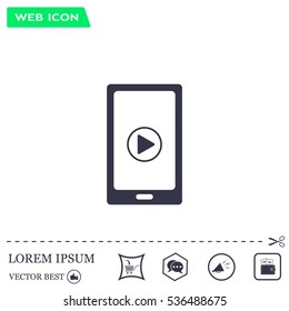 Video on mobile devices. EPS10 vector illustration