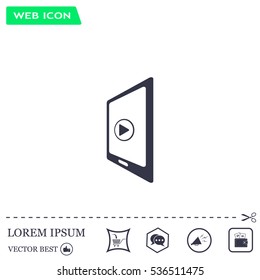 Video on mobile devices. EPS10 vector illustration