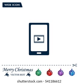 Video on mobile devices. EPS10 vector illustration