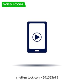 Video on mobile devices. EPS10 vector illustration