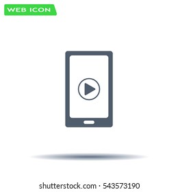 Video on mobile devices. EPS10 vector illustration