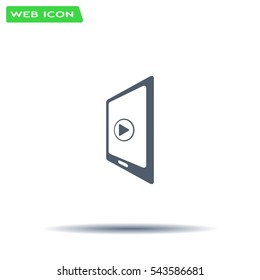 Video on mobile devices. EPS10 vector illustration