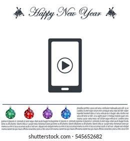 Video on mobile devices. EPS10 vector illustration