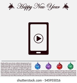 Video on mobile devices. EPS10 vector illustration