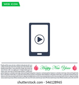 Video on mobile devices. EPS10 vector illustration