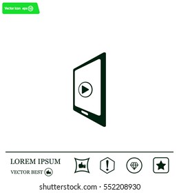 Video on mobile devices. EPS10 vector illustration