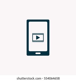 Video on mobile devices. EPS10 vector illustration
