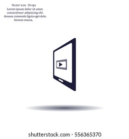 Video on mobile devices. EPS10 vector illustration