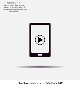 Video on mobile devices. EPS10 vector illustration