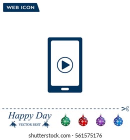 Video on mobile devices. EPS10 vector illustration