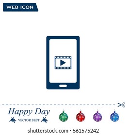 Video on mobile devices. EPS10 vector illustration