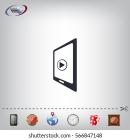 Video on mobile devices. EPS10 vector illustration