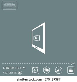 Video on mobile devices. EPS10 vector illustration