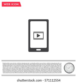 Video on mobile devices. EPS10 vector illustration
