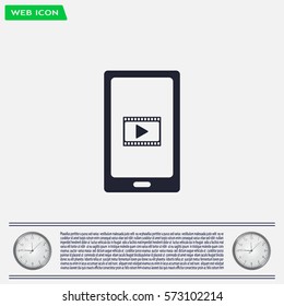 Video on mobile devices. EPS10 vector illustration