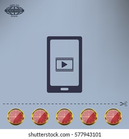Video on mobile devices. EPS10 vector illustration