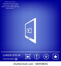 Video on mobile devices. EPS10 vector illustration