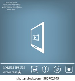 Video on mobile devices. EPS10 vector illustration