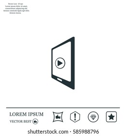 Video on mobile devices. EPS10 vector illustration