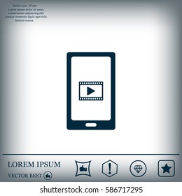 Video on mobile devices. EPS10 vector illustration