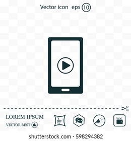 Video on mobile devices. EPS10 vector illustration