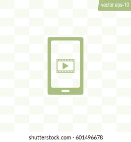Video on mobile devices. EPS10 vector illustration