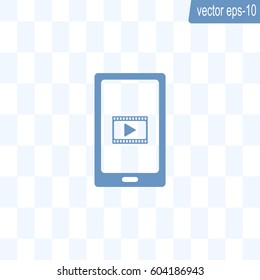 Video on mobile devices. EPS10 vector illustration