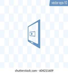 Video on mobile devices. EPS10 vector illustration