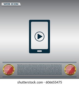 Video on mobile devices. EPS10 vector illustration
